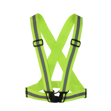 Fluo Hi Vis Elastic Adjustable Reflective Belt Running Bicycle Safety Vest With Buckle belt vest